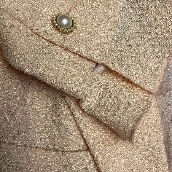 Authentic Chanel Vintage 02P Pale Pink Bouclé Tweed Zip Jacket - Size 38 - Picture 15 of 15